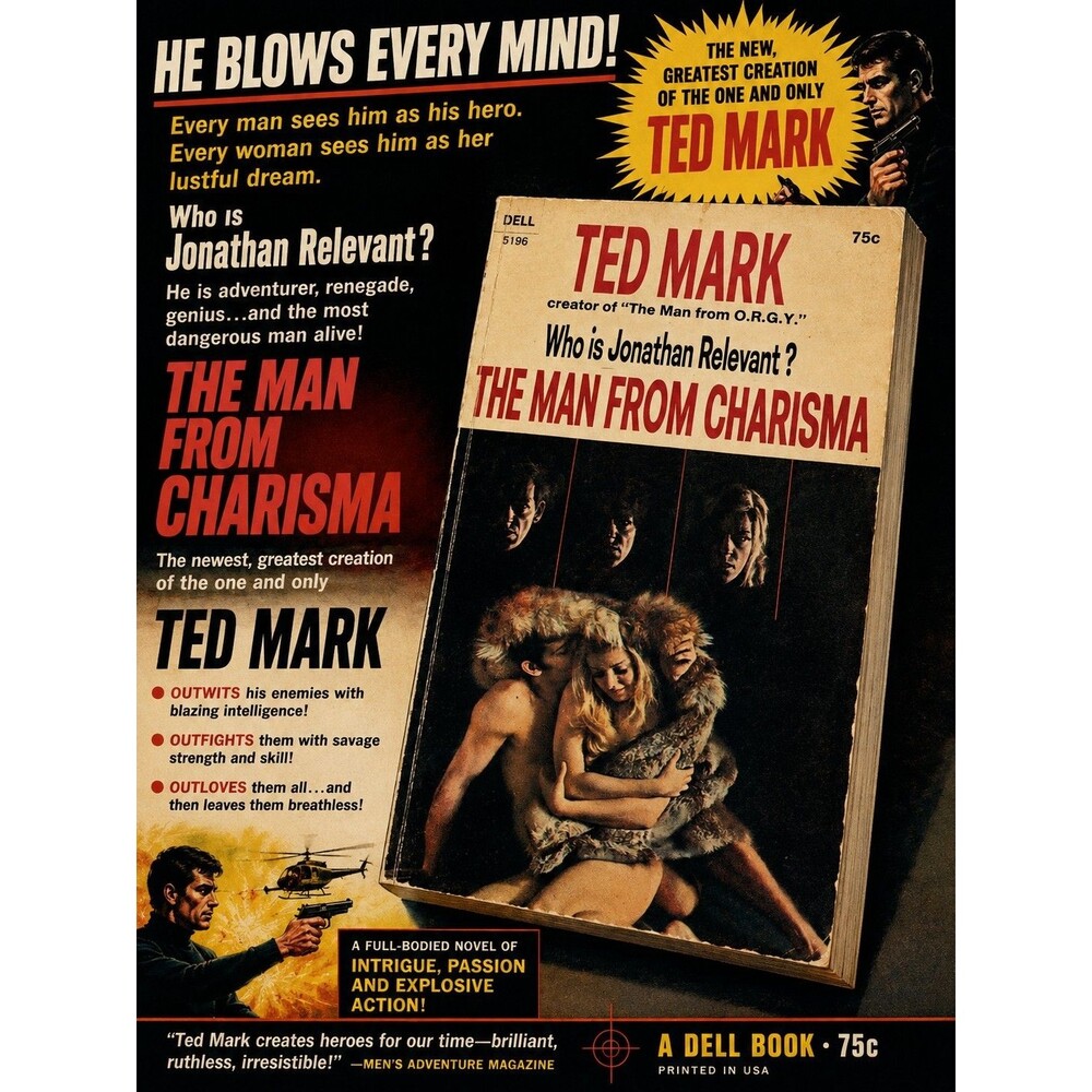 Ted Mark The Man From Charisma Vintage Dell Paperback Jonathan Relevant Spy Nove